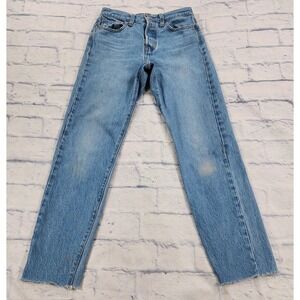 Levis Premium Wedgie Fit Jeans Big E SIZE 26 Blue Light Wash Button Fly Denim